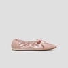 image:imageVIVAIA Yanka Womens Flat Shoes Round Toe Satin Sneakerina Laceup Ballet Flats Comfortable Lightweight Fashion SneakerPeach Blush