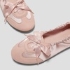 image:imageVIVAIA Yanka Womens Flat Shoes Round Toe Satin Sneakerina Laceup Ballet Flats Comfortable Lightweight Fashion SneakerPeach Blush