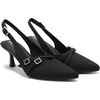 image:imageVIVAIA Adela Womens PointEase Slingback Pumps Pointed Toe Knit Upper Arch Support Mid HeelBlack