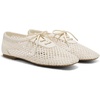 image:imageVIVAIA Carey Square Toe Mesh Flats for Women Breathable RaffiaInspired Knit Walking Ballet Shoes with Collapsible Heel Lightweight Travel Summer SneakerinasCream