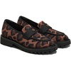 image:imageVIVAIA Francesca Womens RoundToe Platform Chunky Heel LoafersBrown Leopard