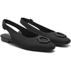 image:imageVIVAIA Kalina Mini SquareToe Slingback Elegant Flat SandalsBlack