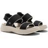 image:imageVIVAIA Kamber Walker Sport Womens SandalsMax Cushioning Sandals with Arch Support and Elastic BackstrapBlack  Cream Ivory