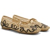 image:imageVIVAIA Makayla Square Toe Mesh Ballet Flats for Women Breathable RaffiaInspired Knit Shoes with Knot Detail Lightweight Comfortable Summer Travel FlatsNatural