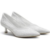 image:imageVIVAIA Scarlett PointedToe Kitten Heel Pumps Knit Upper Arch Support Rubber OutsoleWhite Lace Embroidery