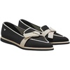 image:imageVIVAIA Valentina Pointed Toe Women Casual Flats Slip on Comfortable LoafersBlack Ivory