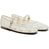 image:imageVIVAIA Womens Margot Mary Jane SquareToe Ballet FlatsCream Floral Mesh