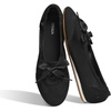 image:imageVIVAIA Yanka Womens Flat Shoes Round Toe Satin Sneakerina Laceup Ballet Flats Comfortable Lightweight Fashion SneakerBlack