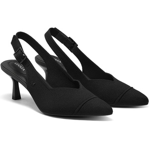 image:imageVIVAIA Addison PointedToe Slingback Sandals For Women Elegant Mid Heels With Arch SupportBlack