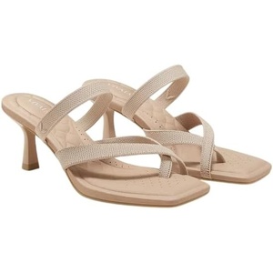 image:imageVIVAIA Alina SquareToe Kitten Heel Strappy SandalsAlmond