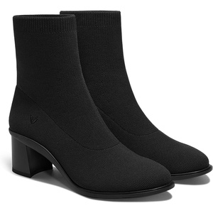 image:imageVIVAIA Amanda Womens Ankle Boots Almond Toe Block Heel Booties Comfortable Water Repellent Walking Boots for Fall Winter Daily OutfitBlack