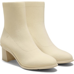 image:imageVIVAIA Amanda Womens Ankle Boots Almond Toe Block Heel Booties Comfortable Water Repellent Walking Boots for Fall Winter Daily OutfitCream