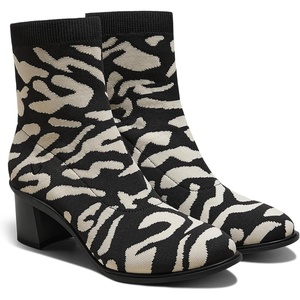 image:imageVIVAIA Amanda Womens Ankle Boots Almond Toe Block Heel Booties Comfortable Water Repellent Walking Boots for Fall Winter Daily OutfitEcru Tiger