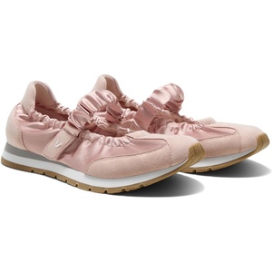 image:imageVIVAIA Ayla Womens Mary Jane Flats  Satin Round Toe Ballet Sneakers with Elastic Strap Lightweight Cushioned Walking Shoes Comfortable Dressy SneakerinaPeach Blush