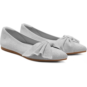 image:imageVIVAIA Azura Womens Flats Pointed Toe Bow Ballet Flat Slip on Comfortable Casual Dress ShoesMetallic Diamond