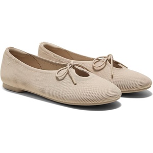 image:imageVIVAIA Camora Womens Bow Flats Round Toe Lace up Elegant Ballet Flats Comfortable Soft Knit Washable ShoesAlmond