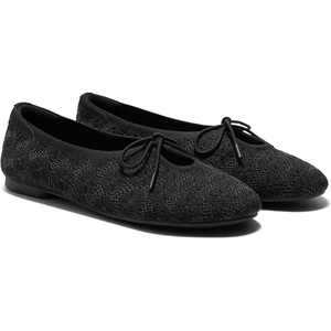image:imageVIVAIA Camora Womens Bow Flats Round Toe Lace up Elegant Ballet Flats Comfortable Soft Knit Washable ShoesBlack Floral