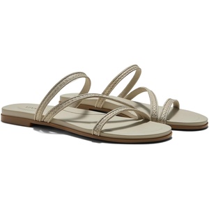 image:imageVIVAIA Carla Womens RoundToe Flat Sandals Comfortable Cushioned SlipOn Slides for SummerDoeskin Rustic Cable