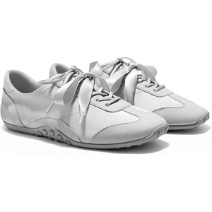 image:imageVIVAIA Carol Womens Square Toe Jogger Sneakerina Comfortable Satin Fahion Ballet Sneakers BarefootLike Non Slip Walking Shoes for Daily DressGrey Silver