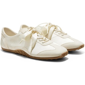 image:imageVIVAIA Carol Womens Square Toe Jogger Sneakerina Comfortable Satin Fahion Ballet Sneakers BarefootLike Non Slip Walking Shoes for Daily DressLight Gold
