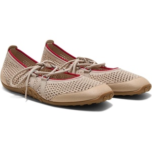 image:imageVIVAIA Cecily Womens Square Toe Mesh Mary Jane Flats Breathable Lightweight Flat Shoes with Removable Charms Flexible AntiSlip Bubble Rubber Sole for Daily amp TravelAlmond Mesh