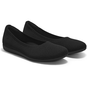 image:imageVIVAIA Claire Walker Womens Flats Round Toe Slip On Walking Flat Shoe with Arch Support Comfortable Lightweight Ballet Flats for DailyBlackfunctional