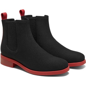 image:imageVIVAIA Clara Womens Ankle Boots Comfortable Square Toe Chelsea Boots Water Resistant Walking Booties for Fall Winter DressBlackruby Red