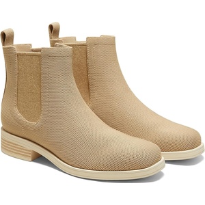 image:imageVIVAIA Clara Womens Ankle Boots Comfortable Square Toe Chelsea Boots Water Resistant Walking Booties for Fall Winter DressNude Peach
