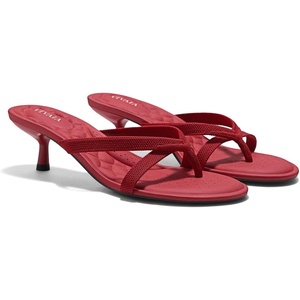 image:imageVIVAIA Emeline Round Toe Kitten Heel SandalsRub Red