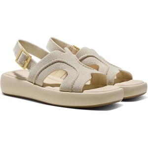 image:imageVIVAIA Hatty Womens Square Toe Platform Sandals with Adjustable Slingback Strap and Cushioned FootbedCream Ivory
