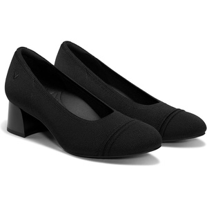 image:imageVIVAIA Julie Arch Pro Womens Almond Toe Block Heel Pumps Knit Upper Arch SupportBlack