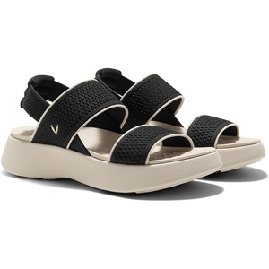 image:imageVIVAIA Kamber Walker Sport Womens SandalsMax Cushioning Sandals with Arch Support and Elastic BackstrapBlack  Cream Ivory