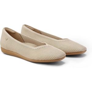 image:imageVIVAIA Margot Walker Womens Flats Lightweight Square Toe V Cut Ballet Flats Comfortable Casual Water Repellent Walking Flat ShoesAlmond Water Repellent