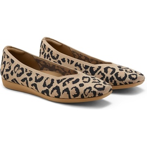 image:imageVIVAIA Margot Walker Womens Flats Lightweight Square Toe V Cut Ballet Flats Comfortable Casual Water Repellent Walking Flat ShoesLeopard Water Repellent