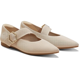 image:imageVIVAIA Maria Womens Pointed Toe Mary Jane Flats Washable Ballet Flat Shoe Comfortable Adjustable Strap Dress FlatsAlmond