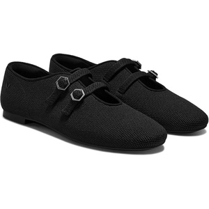 image:imageVIVAIA Natalie Womens Mary Jane Flats with Twin Strap Comfortable Round Toe Washable Ballet Flat Shoes Soft Lightweight Breathable Dress Shoes for Daily OutfitBlack