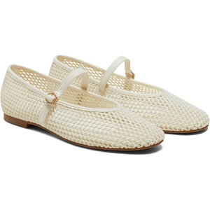 image:imageVIVAIA Nelly Womens Mary Jane Flats Comfortable Almond Toe Ballet Flat Shoe Lightweight Soft Versatility Dress ShoesCream Mesh