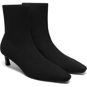 image:imageVIVAIA Rita Womens Ankle Boots with Detachable Leg Warmers Mini Square Toe Kitten Heel Booties Fashion Comfortable for Daily OutfitBlack