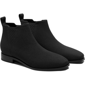 image:imageVIVAIA Ryan SlipOn Chelsea Boots for Women Square Toe Ankle Boots Water Repellent Comfortable Low Heel Booties for Daily OutfitBlack