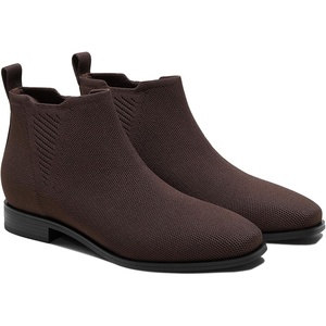 image:imageVIVAIA Ryan SlipOn Chelsea Boots for Women Square Toe Ankle Boots Water Repellent Comfortable Low Heel Booties for Daily OutfitDark Chocolate