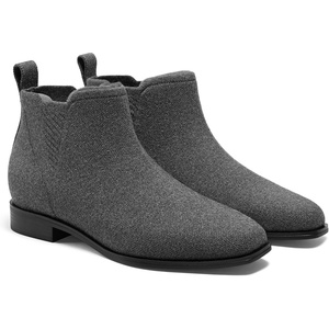 image:imageVIVAIA Ryan SlipOn Chelsea Boots for Women Square Toe Ankle Boots Water Repellent Comfortable Low Heel Booties for Daily OutfitWool Grey