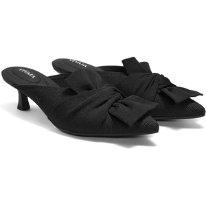 image:imageVIVAIA Samira PointedToe Bow Sandals Elegant Kitten Heels AntiSlip OutsoleBlack