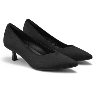 image:imageVIVAIA Scarlett PointedToe Kitten Heel Pumps Knit Upper Arch Support Rubber OutsoleBlack