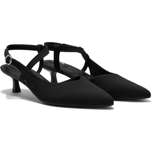 image:imageVIVAIA Sylvan Womens PointEase Slingback Pumps Pointed Toe Knit Upper Arch Support Kitten HeelBlack