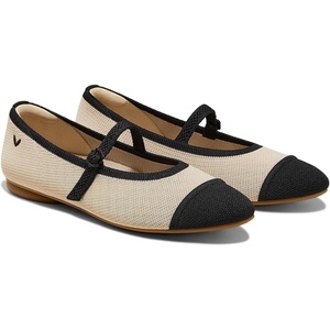 image:imageVIVAIA Tamia Mary Jane Flats for Women Comfortable Toe Flat Shoes Adjustable Washable Ballet FlatsAlmond Black
