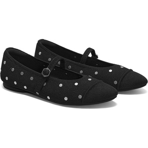image:imageVIVAIA Tamia Mary Jane Flats for Women Comfortable Toe Flat Shoes Adjustable Washable Ballet FlatsBlack Studs