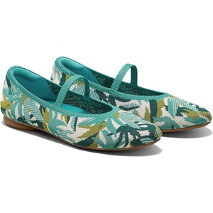 image:imageVIVAIA Tamia Mary Jane Flats for Women Comfortable Toe Flat Shoes Adjustable Washable Ballet FlatsTurquoise Tropical