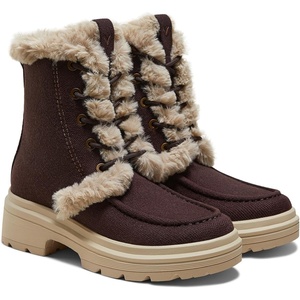 image:imageVIVAIA Terry Womens Wool Warm Ankle Boots Lightweight Water Repellent Winter Snow Booties Comfortable Platform Heel Ankle BootsDkchocolate Wool Water Prf