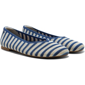 image:imageVIVAIA Tila Womens Wide Toe Box Flats Allday Comfort Wide Width Ballet Flats for Women Cushioning Foldable Lightweight Flat ShoesVintage Blue Stripe