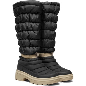 image:imageVIVAIA Tyler 2in1 Detachable PufferTherm Warm Boots Waterproof Winter Snow Boots Round Toe Platform Heel Anti Slip BootiesBlack With Leg Warmers
